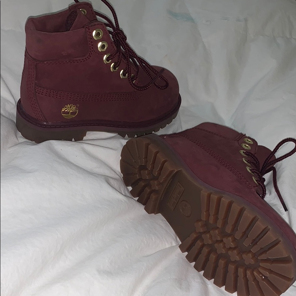 Timberlands boots , Burgundy color